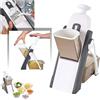 SMART-J Mandolina Tagliaverdure Professionale 8 in 1 - Affetta Verdure Multifunzionale con Lame in Acciaio Inox, Regolabile per Taglio Sottile, Julienne, a Bastoncini - Contenitore,Spingi Alimenti e Accessori