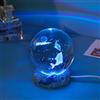 Surakey Sfera di cristallo luce notturna 3D animali marini mini sfera di cristallo luce notturna colorata USB luce notturna decorativa da scrivania lampada da comodino per bambini Natale compleanno regalo