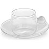 Zafferano Bilia - Tazza da caffè con piattino piccolo, colore: Bianco Zafferano
