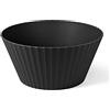 BLIMPLUS Ciotola Nettuno ø25cm x h12 cm nero opaco (Carbon) in plastica 100% riciclabile, Non Tossico, Facile da Pulire e Lavabile in Lavastoviglie, per Insalate, Pasta, adatta al Microonde