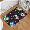 Mexpekil Zerbino con gufi e stelle, 40 x 60 cm, antiscivolo, lavabile, assorbente, per cucina, decorazione per interni ed esterni