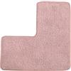Generic Angolare morbido L-shaped doccia tappetino, assorbente, lavabile forma quadrata tappeto rosa