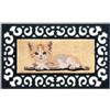 REDS - Zerbino BUDAPEST - Zerbino Intercambiabile - Fibra di Cocco Naturale, Base Antiscivolo, Design Elegante per Ingresso Casa, 45x75 cm - Gatto