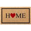 Social crazy Tappeto zerbino personalizzato - home love con cornice - cocco naturale ideale per ingressi (Cocco naturale, 40x60 cm)