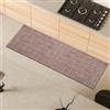 Comart - Tappeto Cucina Trama - 50x180 cm - Antiscivolo - Assorbente - Facile da Pulire - Passatoia in Poliestere Intrecciato - Resistente - Moderno - Runner per Corridoio e Entrata - Marrone