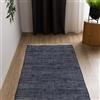 Interiyou Tappeto cotone Toledo - 80x250 cm Blu - Tessuto artigianale con frange per salotto, camera, stanza bambini, pranzo, cucina o corridoio