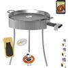 COMBOI Kit Paellero 70 cm, Bruciatore Gas 60 cm, Paella Acciaio Lucido, Ricettario Digitale