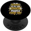 Voltage Circuit Power Worker Designs Elettricista Wireman Shock Persone Lineman elettrico PopSockets PopGrip Adesivo