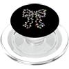 Coquette Bow Aesthetic Christmas Graphic Natale Luci Nastro Fiocco Coquette Estetica Vacanza Ragazze PopSockets PopGrip per MagSafe