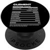 Clément Nutrition Facts Name Funny Birth Clément Dichiarazione Nutrizionale Nome Divertente PopSockets PopGrip Adesivo