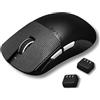 THE G-LAB Kult Elite M150 - Mouse Gaming Sensore Ottico PixArt 3950, 30.000 DPI, 8.000 Hz - Mouse Wireless Tri-Mode 2,4 GHz/Bluetooth/Cablato - 200 Ore di Autonomia, 2 Batterie e Grip - Software