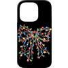 Coquette Bow Aesthetic Christmas Graphic Custodia per iPhone 14 Pro Luci di Natale Fiocco di Natale Grafica Ragazze Giovani