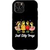 Kawaii Cottagecore Aesthetic Frog Design Custodia per iPhone 11 Pro Just Silly Frogs - Animale primaverile floreale Cottagecore