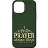 Faith Revival Studio Custodia per iPhone 12 Pro Max La preghiera cambia le cose Fede cristiana Croce Montagne