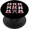 Coquette Bow Aesthetic Cherry Graphic Wo Pink Coquette Bow Cherry Ribbon Estetica Ragazzi Giovani PopSockets PopGrip Adesivo