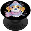 Girly Animal Lover Whimsical Portrait Gr Carino Pipistrello Pastello Fantasy Personaggio Animale Grafica Blu PopSockets PopGrip Adesivo
