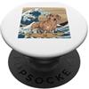 Dachshund Puppy Lover PS Bassotto giapponese Kanagawa Wave Surf amante dei cani PopSockets PopGrip Adesivo