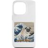 Pug Puppy Lover PS Custodia per iPhone 13 Pro Carlino giapponese Kanagawa Wave Surf amante dei cani