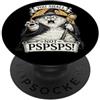 Funny Nerd Humor Nerdy RPG Gamer Board G Chonk Cat Wizard You Shall Not PSPS Fantasy Magic Lover PopSockets PopGrip Adesivo