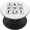 Gym Accessories Gifts Shirts Esercizi essenziali palestra infografica Allenamento Fitness PopSockets PopGrip Adesivo