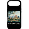 Sacramento Travel Art Studio Custodia per iPhone Air Arte urbana retrò dello skyline del Campidoglio di Sacramento, California