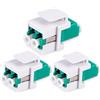1aTTack.de 3 connettori Keystone in fibra ottica OM3 (UPC o PC) LC Duplex femmina a LC Duplex femmina multimodale Aqua