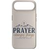 Faith Revival Studio Custodia per iPhone Air La preghiera cambia le cose Fede cristiana Croce Montagne