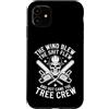 Vintage Arborist Retro Chainsaw Logger C Custodia per iPhone 11 Cappello rigido Funny Tree Crew Dice Wind Blew Skull