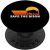 Bison & Buffalo Lover Gifts Salva il bisonte - Bison Buffalo PopSockets PopGrip Adesivo