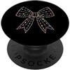 Coquette Bow Aesthetic Christmas Graphic Luci di Natale Coquette Bow Ribbon Holiday Girls PopSockets PopGrip Adesivo
