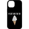 Ice Cream Party & Gelato Gifts Custodia per iPhone 14 Sono qui solo per il meme del gelato Cute Vanilla Soft Serve
