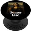 Da Vinci Inspired Merch Gamer Lisa Leonardo Da Vinci Divertente Videogioco Gioconda PopSockets PopGrip Adesivo