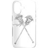 Magliette Grafiche de Box Lacrosse Custodia per iPhone 17 Bastoni da lacrosse Disegno di una linea Intercrosse