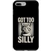 Funny Meme Retro Humor Custodia per iPhone 7 Plus/8 Plus Got Too Silly Cute Cat Meme vibrazioni divertenti