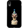 Funny Cute Birthday Boy Birthday Girl Ki Custodia per iPhone XR Festa di compleanno di struzzo cappello e candela celebrazione