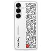 Samsung FlipSuit Case Cover con protezione resistente per Galaxy S25, Card Keith Haring con tecnlogia NFC inclusa, White