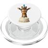 Funny Cute Birthday Boy Birthday Girl Ki Giraffa torta di compleanno cappello e candela celebrazione PopSockets PopGrip per MagSafe
