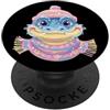Bookworm Teacher Theme Library Reader Gr Baby Fox Libro Aperto Lettura Animale Amante Grafico Ritr PopSockets PopGrip Adesivo