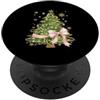 Coquette Bow Aesthetic Christmas Graphic Rosa Nastro Albero Di Natale Coquette Estetica Vacanze Ragazze PopSockets PopGrip Adesivo