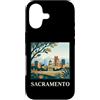 Sacramento Travel Art Studio Custodia per iPhone 17 Arte urbana retrò dello skyline del Campidoglio di Sacramento, California