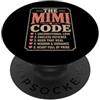Funny Mimi Code Grandma Rules Vintage Te Il codice Mimi Bedtime è ogni volta che la risposta è sempre mamme PopSockets PopGrip Adesivo