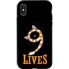 Kitten little cat pet animal cute Custodia per iPhone X/XS Cat Nine Lives - Sciarpa con orecchie di gatto