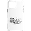 Miami Vibes Collection Custodia per iPhone 16 Pro Max Miami, Florida, spiaggia, skyline città, palme, sole