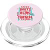 Western Cowgirl Bling Co Stivali divertenti e Bling Its A Cowgirl Thing Pink Bow Design PopSockets PopGrip per MagSafe