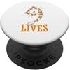 Kitten little cat pet animal cute Cat Nine Lives - Sciarpa con orecchie di gatto PopSockets PopGrip Adesivo