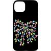 Coquette Bow Aesthetic Christmas Graphic Custodia per iPhone 15 Plus Luci di Natale Fiocco Fiocco Coquette Estetica Ragazze Giovani