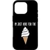 Ice Cream Party & Gelato Gifts Custodia per iPhone 16 Pro Sono qui solo per il meme del gelato Cute Vanilla Soft Serve