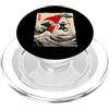 Japanese UFO Abduction Funny Anime Shirt Divertente Furetto UFO Rapimento Grande Onda Kanagawa Anime Furetto PopSockets PopGrip per MagSafe