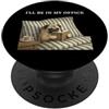 Funny Retro Cute Nerdy Books Reading Lov Pug I'll Be In My Office Bookworm Nerd Reader Leggi Vintage PopSockets PopGrip Adesivo