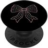 Coquette Bow Aesthetic Christmas Graphic Coquette - Fiocco natalizio con fiocco per le vacanze PopSockets PopGrip Adesivo
